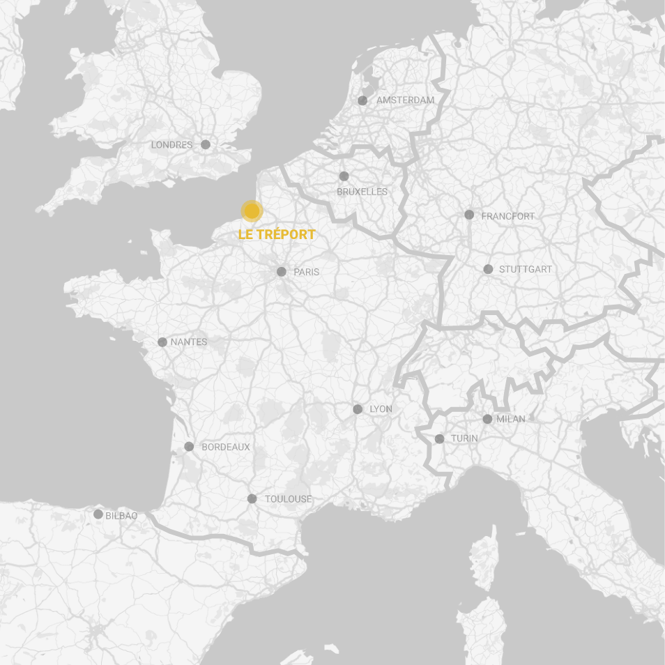 Carte géographique Le Tréport France