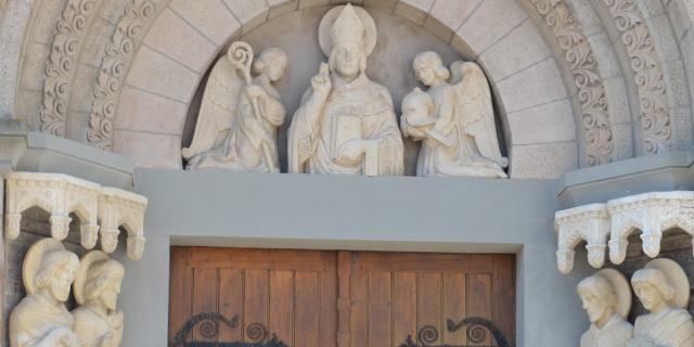 Détail - porte église Mers-les-Bains