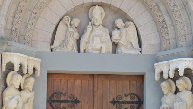 Détail - porte église Mers-les-Bains