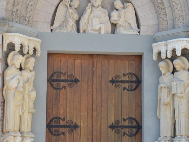 Détail - porte église Mers-les-Bains