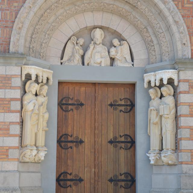 Détail - porte église Mers-les-Bains