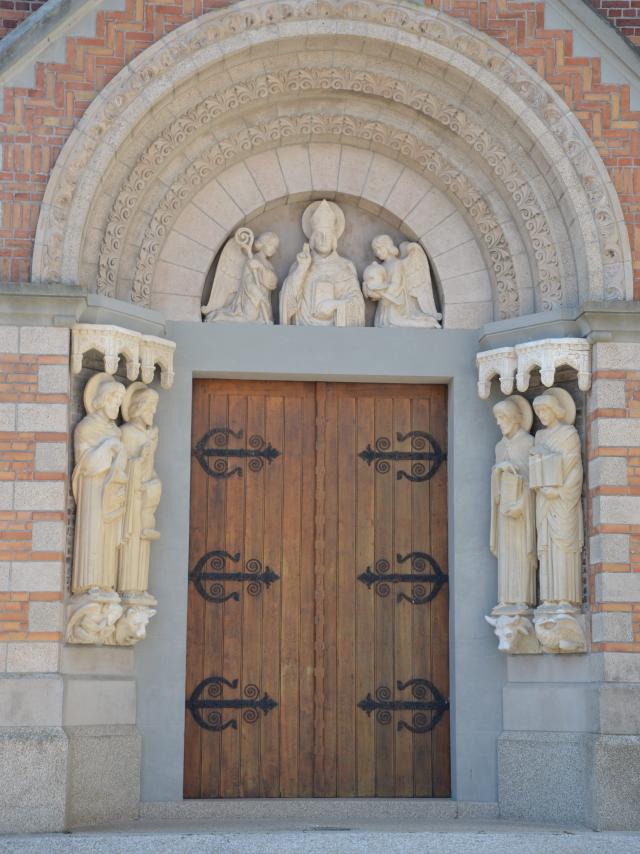 Détail - porte église Mers-les-Bains