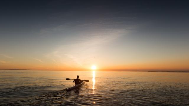 Kayak en mer