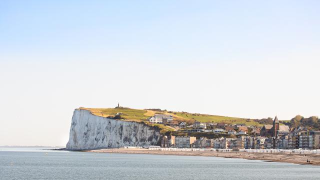 vue de la falaise et de la ville de Mers-les-Bains